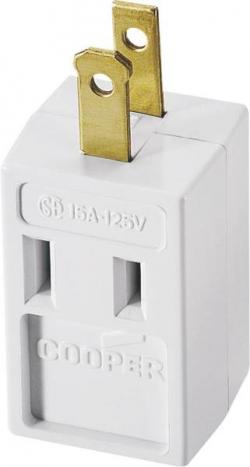 3 OUTLET CUBE TAP 3-WIRE WHITE