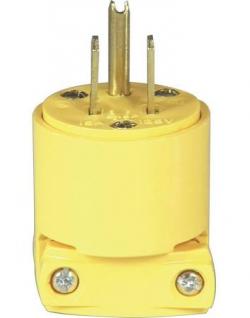 PLUG YELLOW 15A 3-WIRE