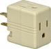 CUBE TAP 3 OUTLET GROUNDED IVORY