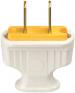 2 WIRE PLASTIC PLUG WHITE