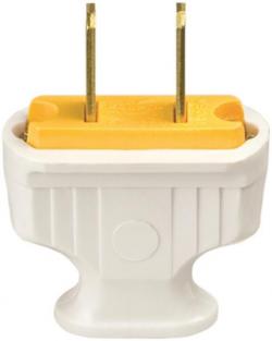 2 WIRE PLASTIC PLUG WHITE