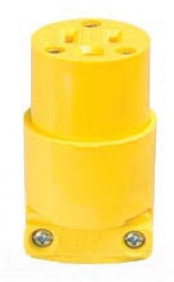 GROUND CONNECTOR 15A 2P YELLOW