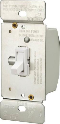 TOGGLE DIMMER 3-WAY WHITE