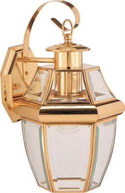 WALL LANTERN 1 LT POLISHED BRASS