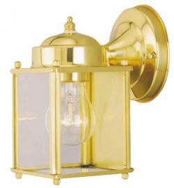 BRASS PORCH WALL LANTERN 1 LIGHT