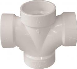 3" PVC DWV DOUBLE TEE