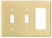 2 TOGGLE/1 DECO WALL PLATE 3G IV