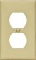 RECEPTACLE PLATE DUPLEX 1G IVORY