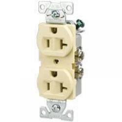 DUPLEX RECEPTACLE 20A TR IVORY