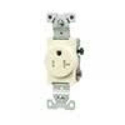 SINGLE RECEPTACLE 20A TR IVORY