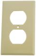 RECEPTACLE PLATE DUPLEX 1G IVORY