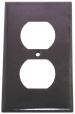 RECEPTACLE PLATE DUPLEX 1G BROWN