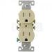 DUPLEX RECEPTACLE TR IVORY