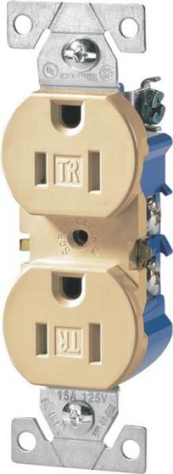 DUPLEX RECEPTACLE 15A IVORY TR