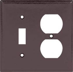 TOGGLE DUPLEX PLATE 2G BROWN