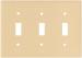 TOGGLE PLATE 3 GANG IVORY