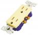 DUPLEX RECEPTACLE IVORY 15A 2P