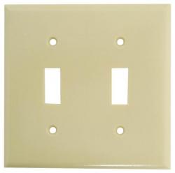TOGGLE PLATE 2 GANG IVORY