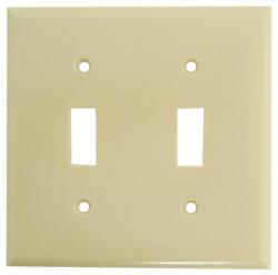 TOGGLE PLATE 2 GANG IVORY