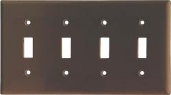 TOGGLE WALL PLATE 4G BROWN