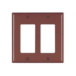 BROWN 2G SWITCH PLATE