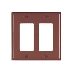 BROWN 2G SWITCH PLATE