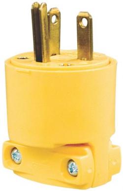 20A STRAIGHT PLUG YELLOW 5-20N