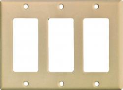 ROCKER WALL PLATE 3G DEC. IVORY