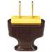 FLAT HANDLE PLUG 2 WIRE BROWN