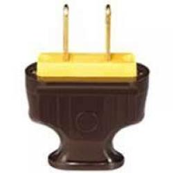 FLAT HANDLE PLUG 2 WIRE BROWN