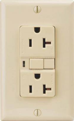 DUPLEX RECEPTACLE GFCI 20A IVORY