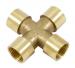 BRASS CROSS 4 WAY 3/8" FEMALE