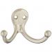 DOUBLE CLOTHES HOOK SATIN NICKEL