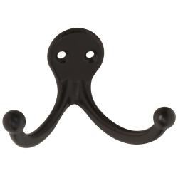 DOUBLE CLOTHES HOOK OIL RUBBED B