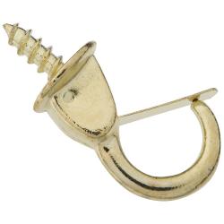 7/8" SAFETY CUP HOOK BRASS