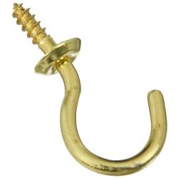 1" CUP HOOK BRASS