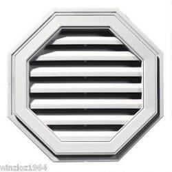 22" LOUVER OCTAGON MID-AMER  WHT