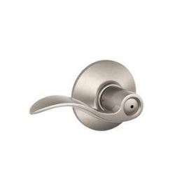 Satin Nickel Accent Privacy Lever