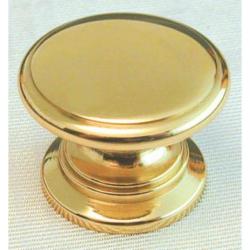 1-1/4" CABINET KNOB POLISHED BRA