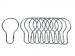 89046 SHOWER CURTAIN HOOKS