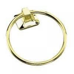 POLISHED BRASS TOWEL RING