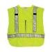 LIME GR SAFETY VEST REFL STRIPES