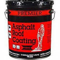 COATING ROOF 5-GAL BLACK W/FIB