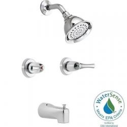 TUB SHOWER FAUCET 2 HANDLE CHR