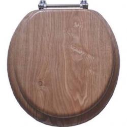 NATURAL OAK ROUND TOILET SEAT