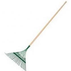 WOOD HANDLE LEAF RAKE