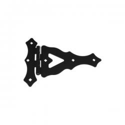 10" ORNAMENTAL T-HINGE BLACK