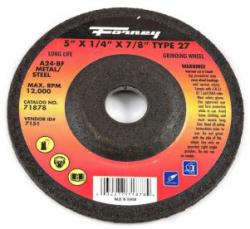 5" X 1/4" X 7/8" GRINDING WHEEL