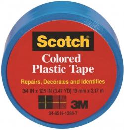 3M 3/4 PLASTIC TAPE BLUE