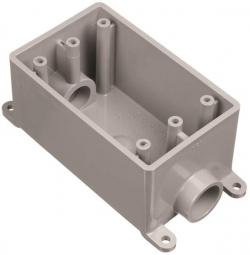 3/4" 1GANG PVC SWITCH BOX 2 HOLE